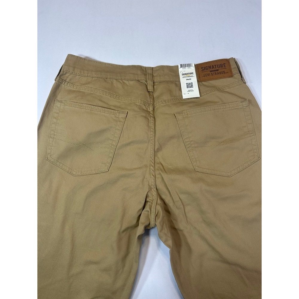 Signature by Levi Strauss Men's Athletic Tech Khaki Pants 34x32 Athletic Fit NEW - Picture 14 of 15
